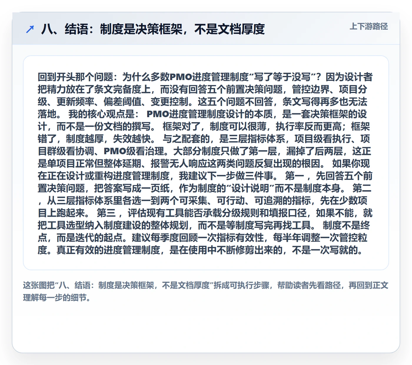 八、结语:制度是决策框架,不是文档厚度