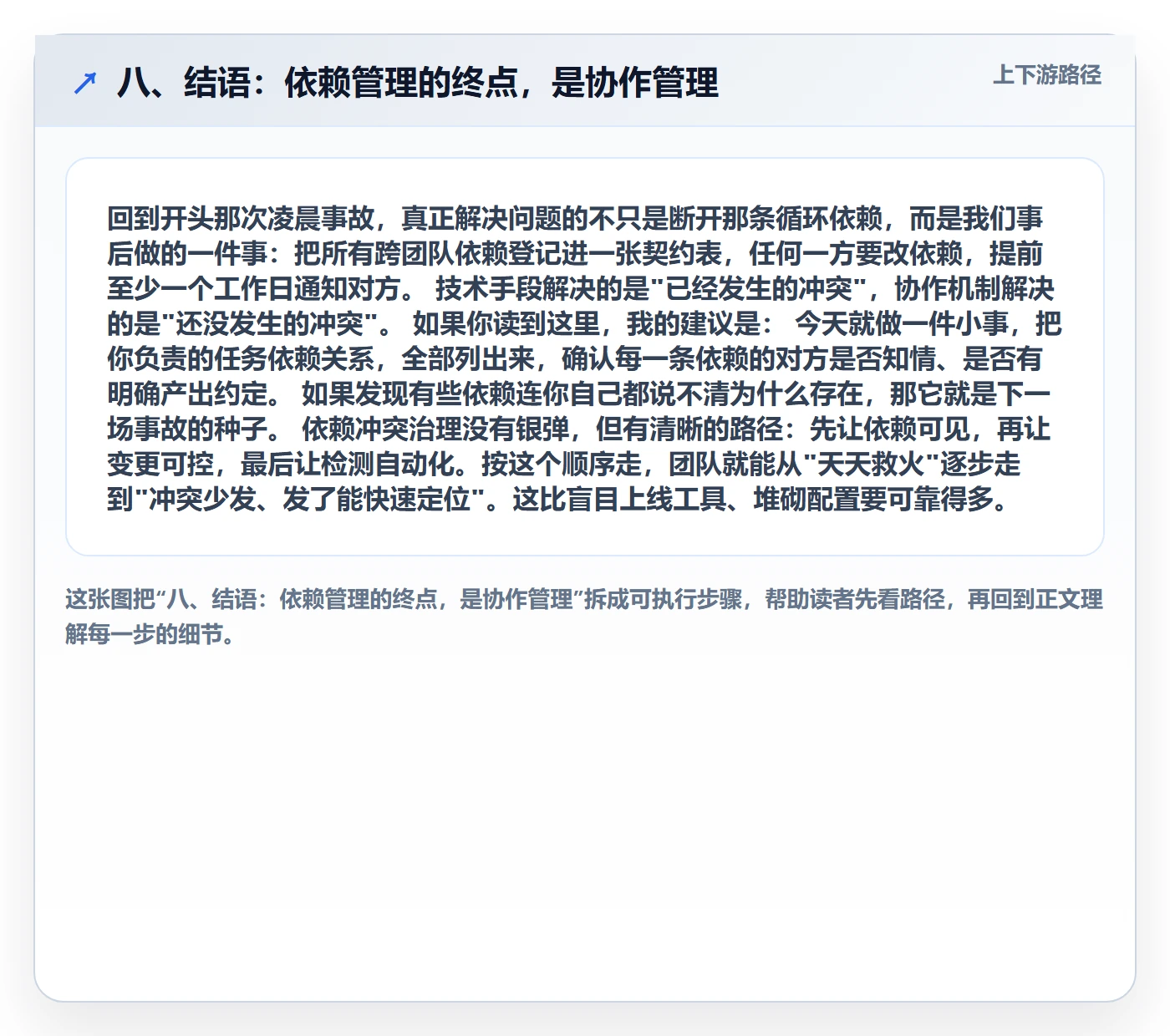 八、结语：依赖管理的终点，是协作管理