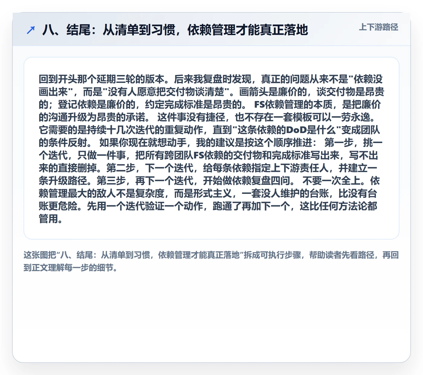 八、结尾：从清单到习惯，依赖管理才能真正落地