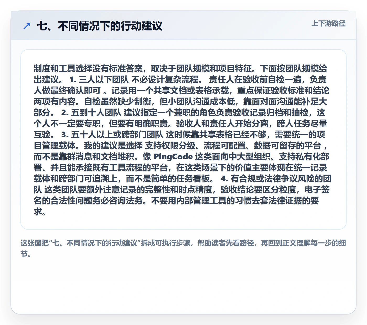 七、不同情况下的行动建议