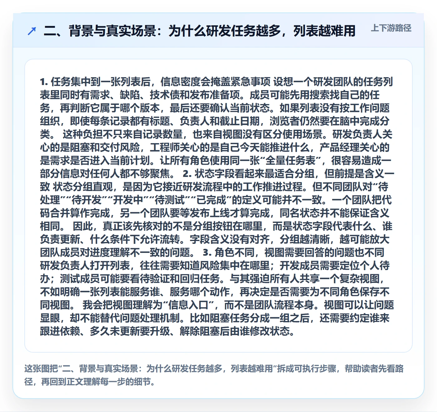 二、背景与真实场景：为什么研发任务越多，列表越难用