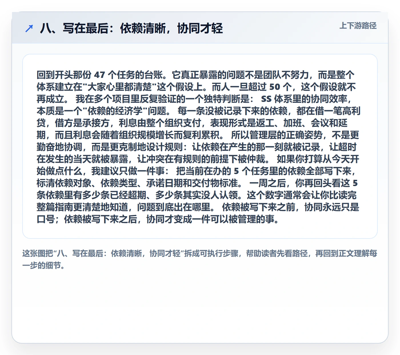 八、写在最后:依赖清晰,协同才轻