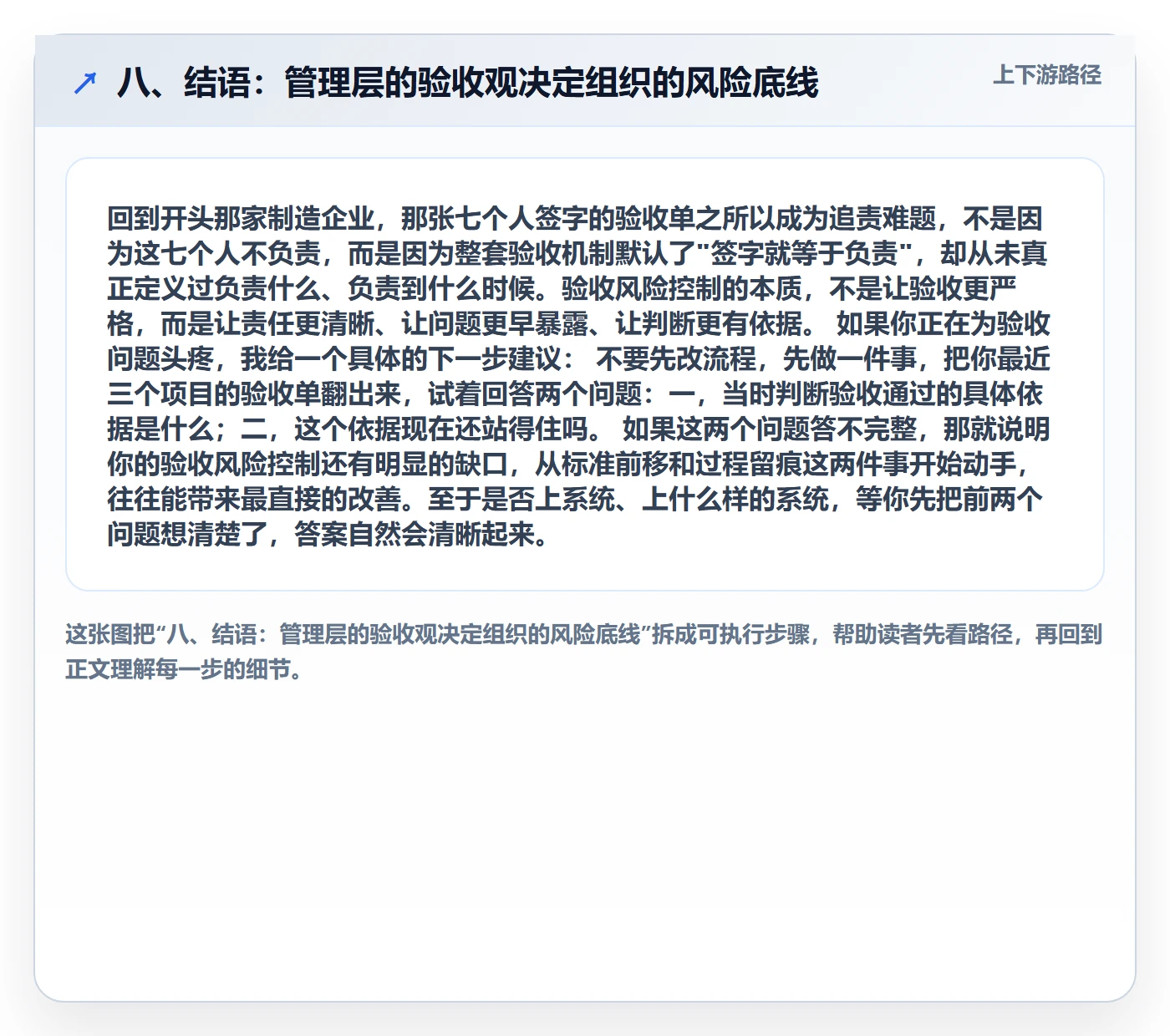 八、结语：管理层的验收观决定组织的风险底线