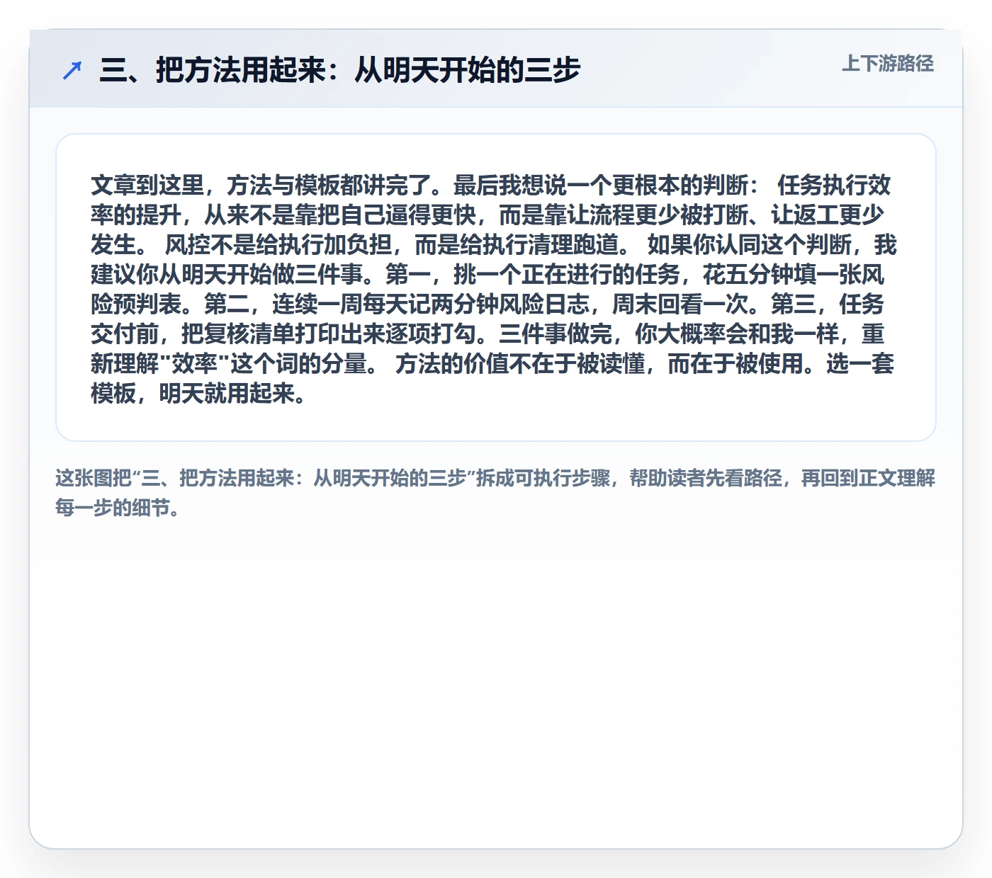 三、把方法用起来：从明天开始的三步
