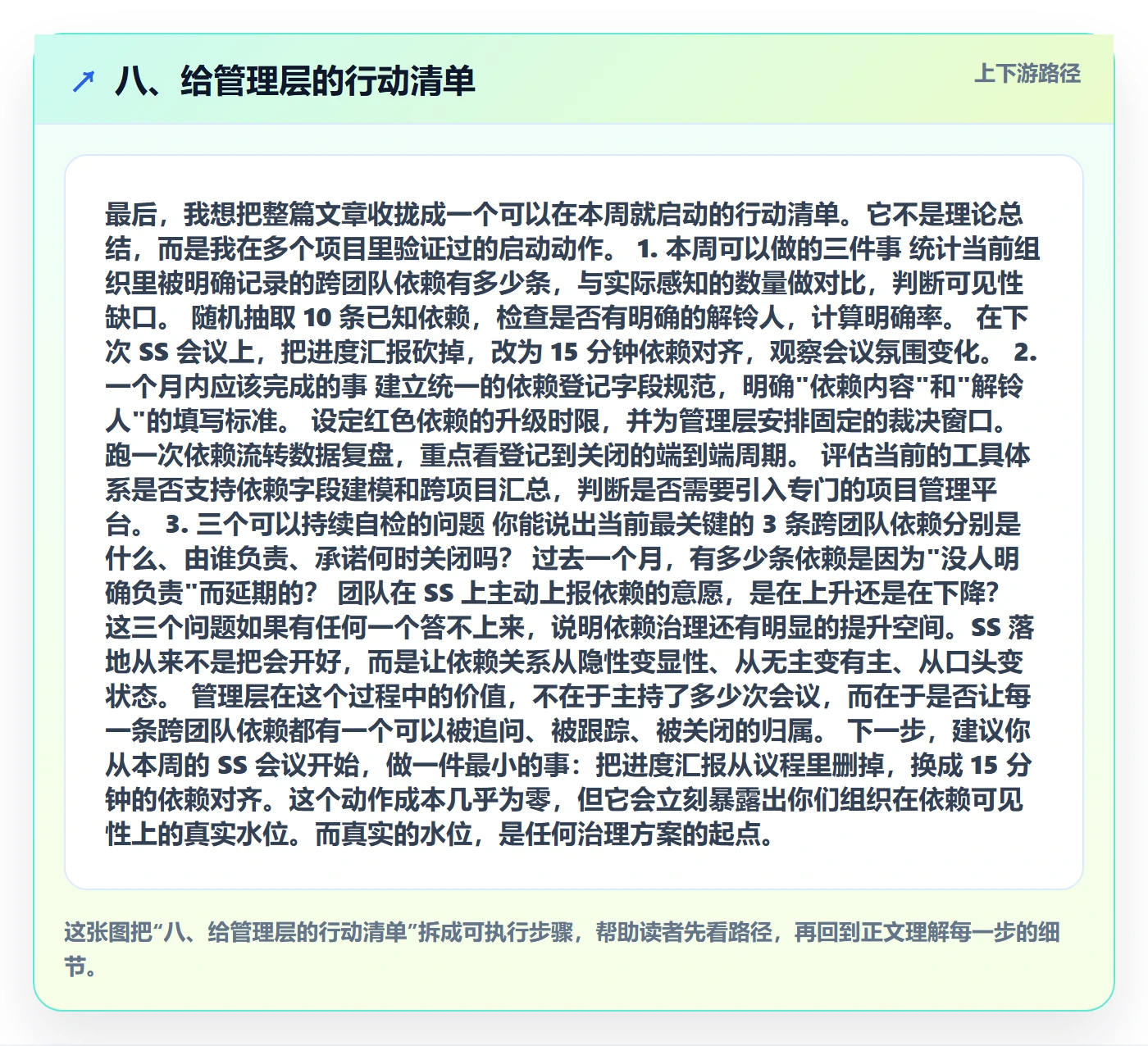 八、给管理层的行动清单