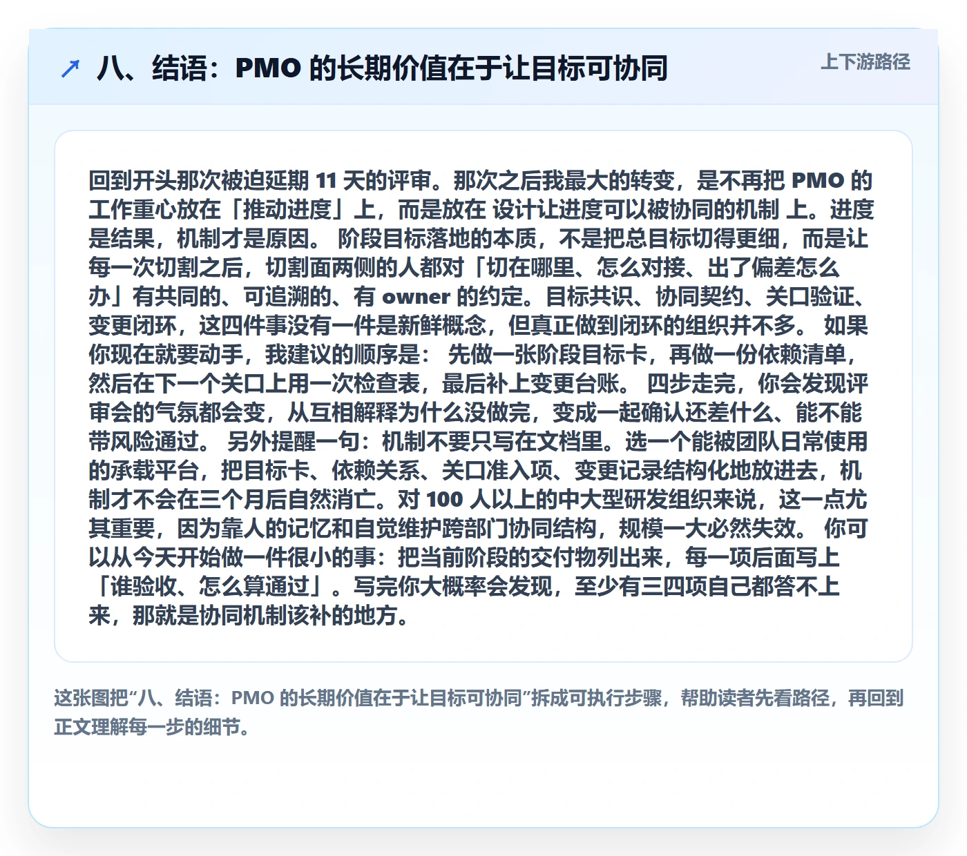 八、结语:PMO 的长期价值在于让目标可协同
