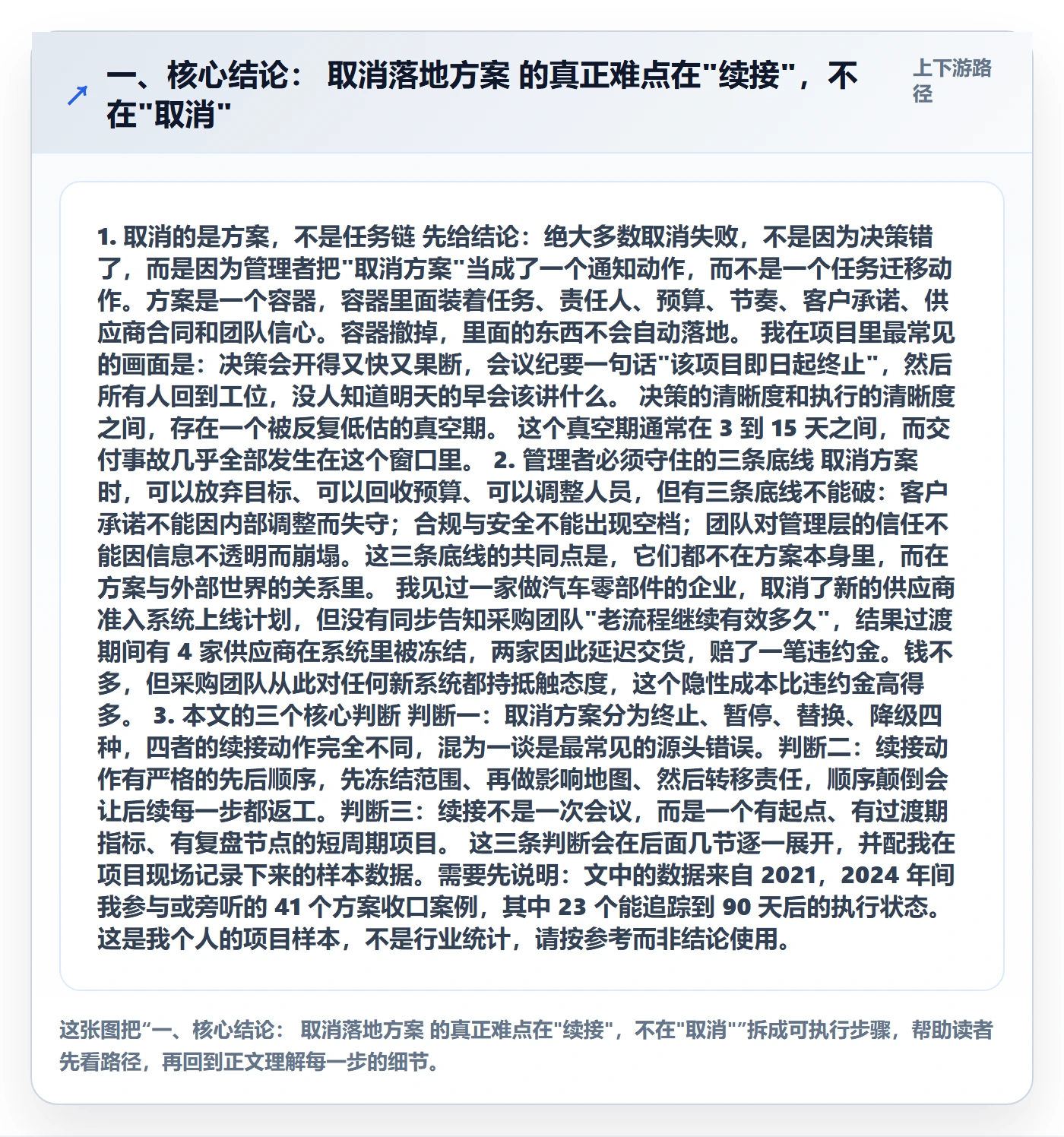 取消落地方案：企业管理者开展任务执行的最佳实践案例解析
