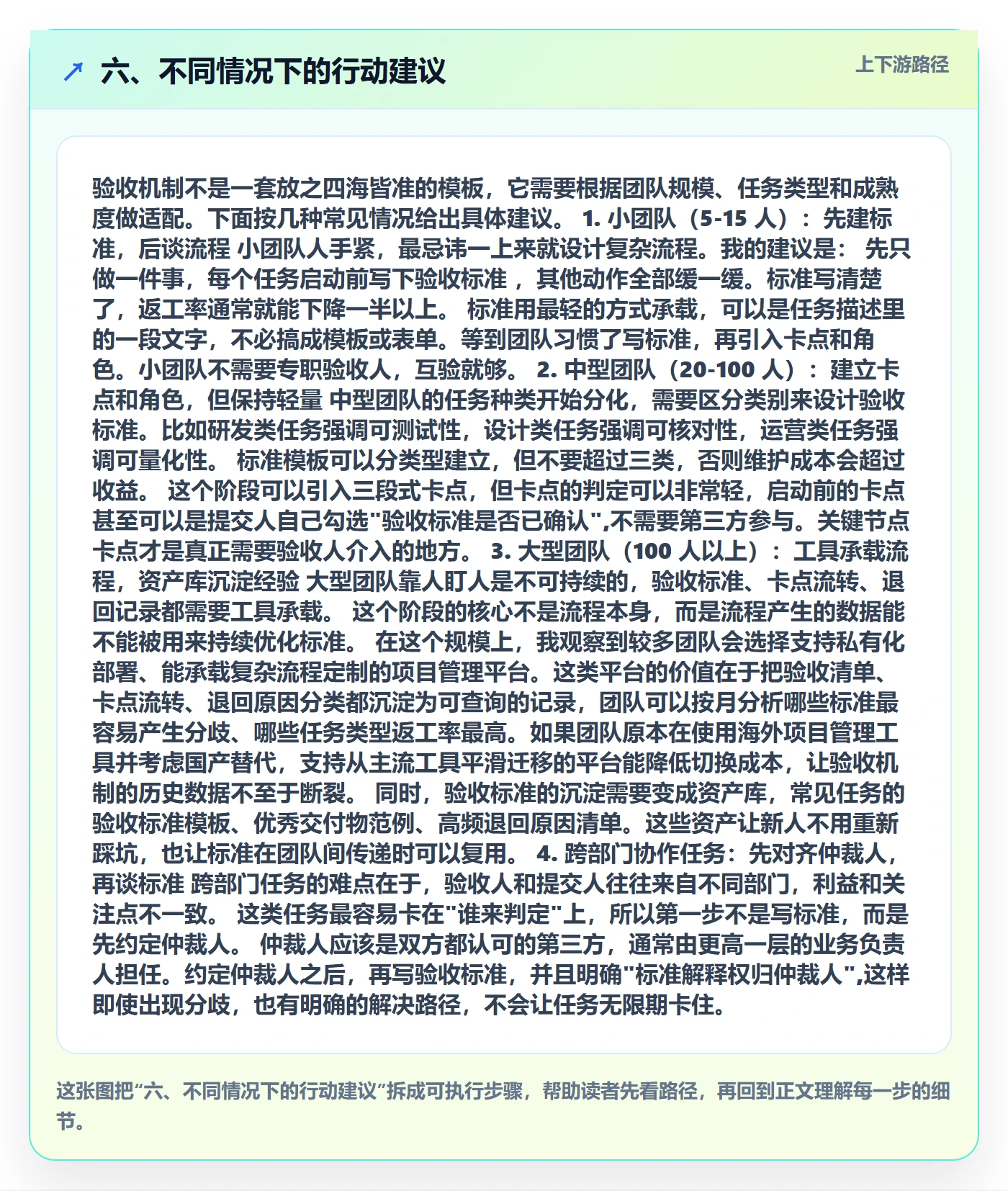 六、不同情况下的行动建议