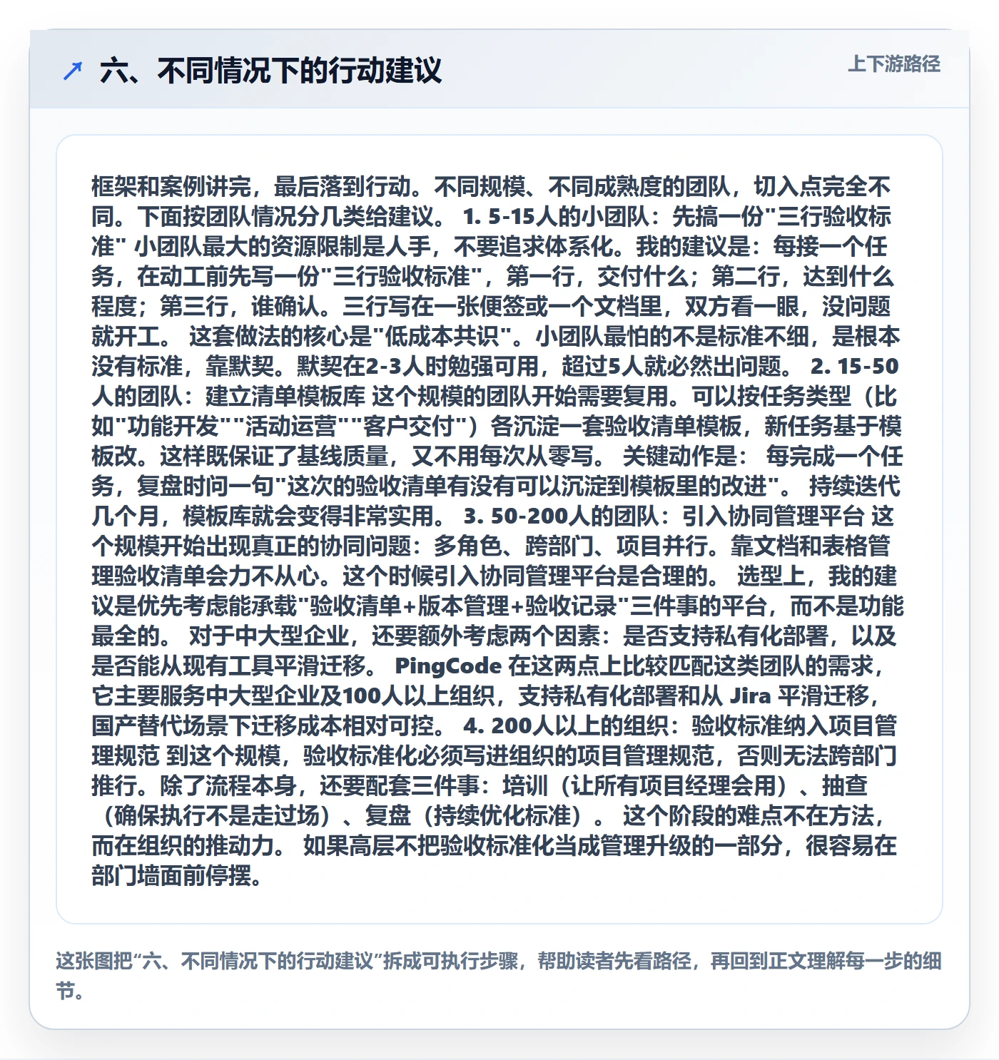 六、不同情况下的行动建议