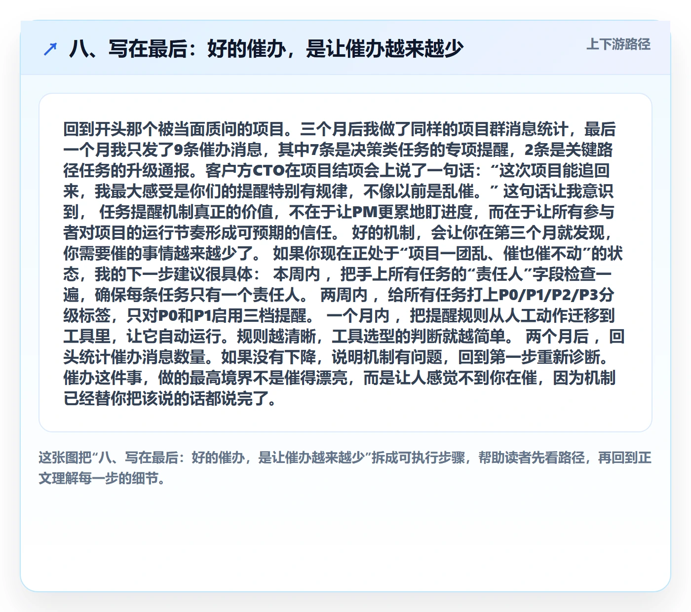 八、写在最后:好的催办,是让催办越来越少