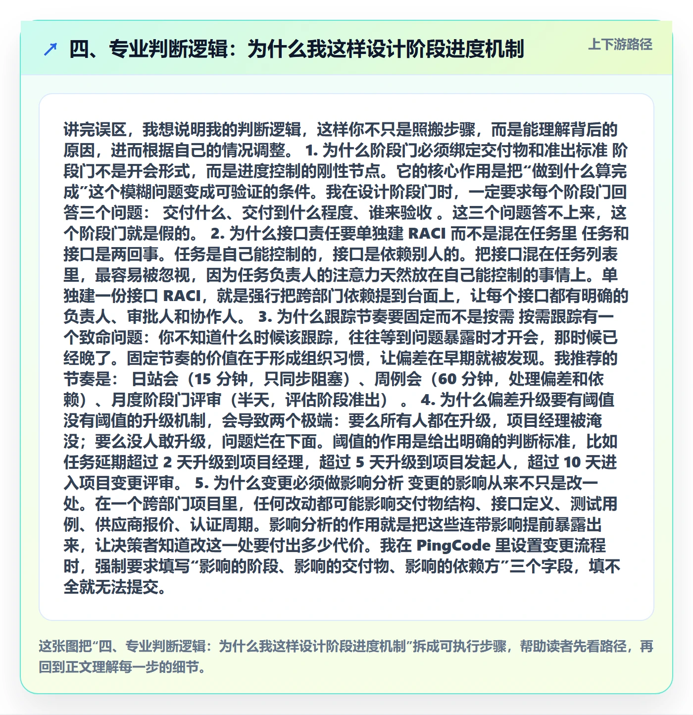 四、专业判断逻辑：为什么我这样设计阶段进度机制