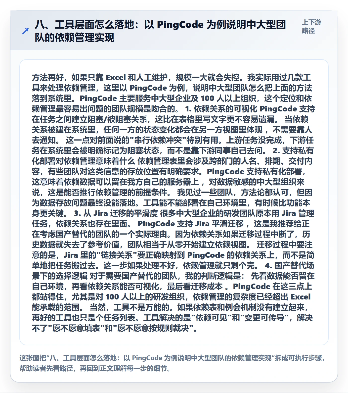 八、工具层面怎么落地:以 PingCode 为例说明中大型团队的依赖管理实现