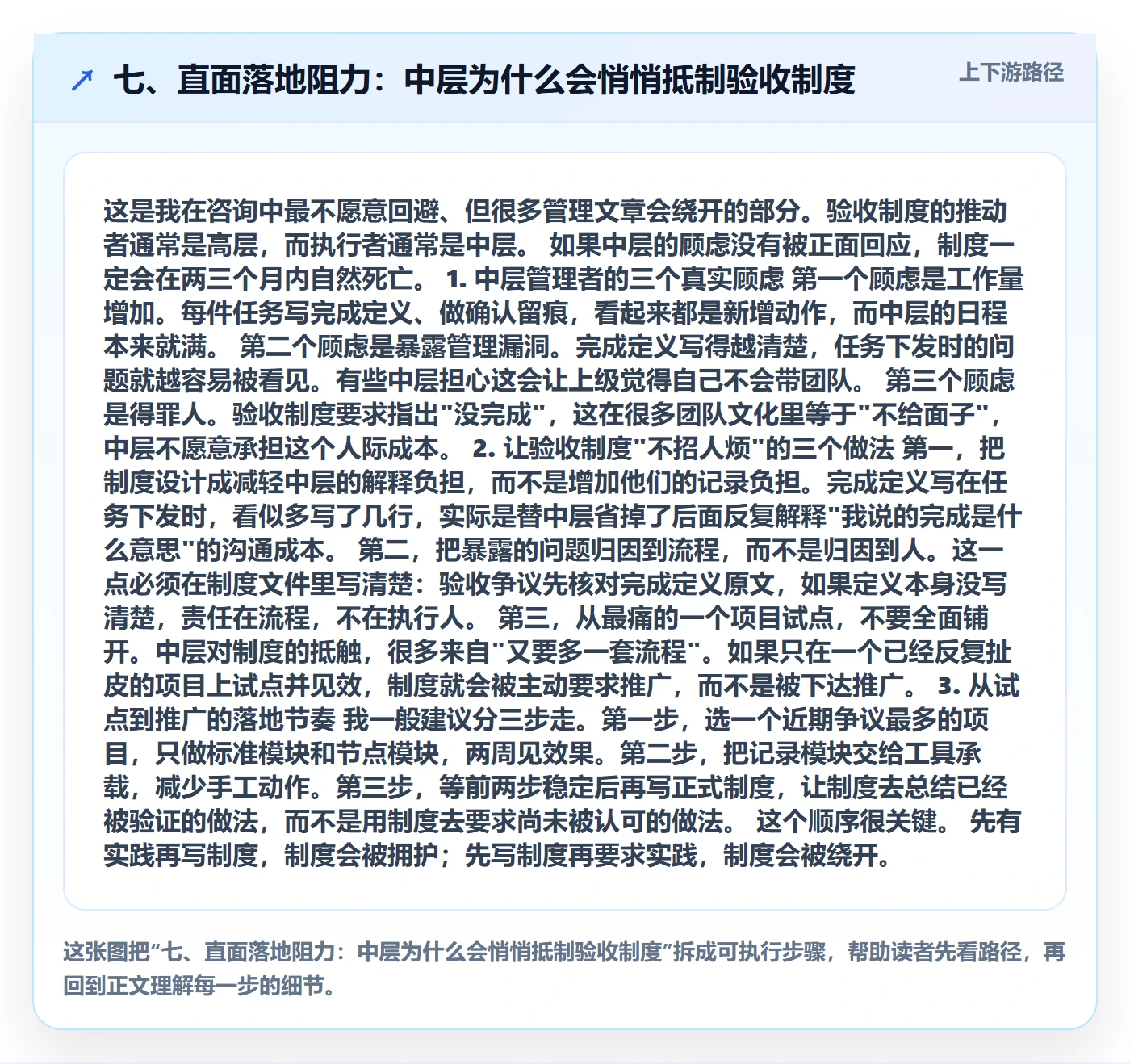 七、直面落地阻力:中层为什么会悄悄抵制验收制度