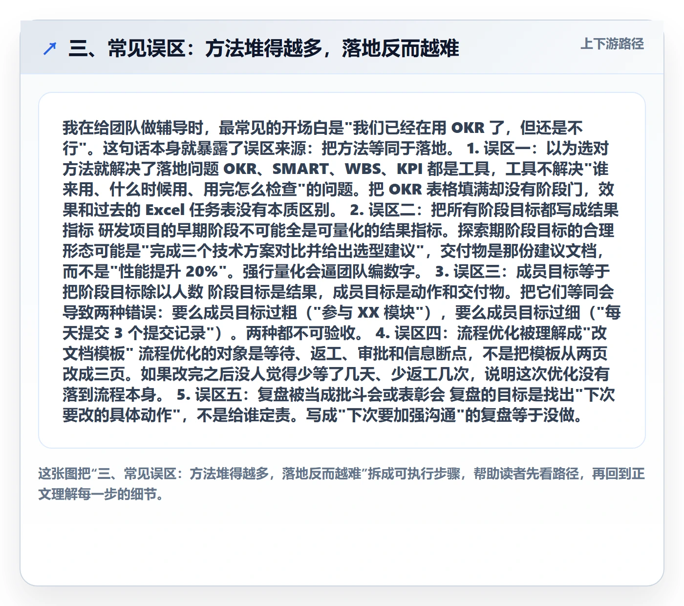 三、常见误区:方法堆得越多,落地反而越难