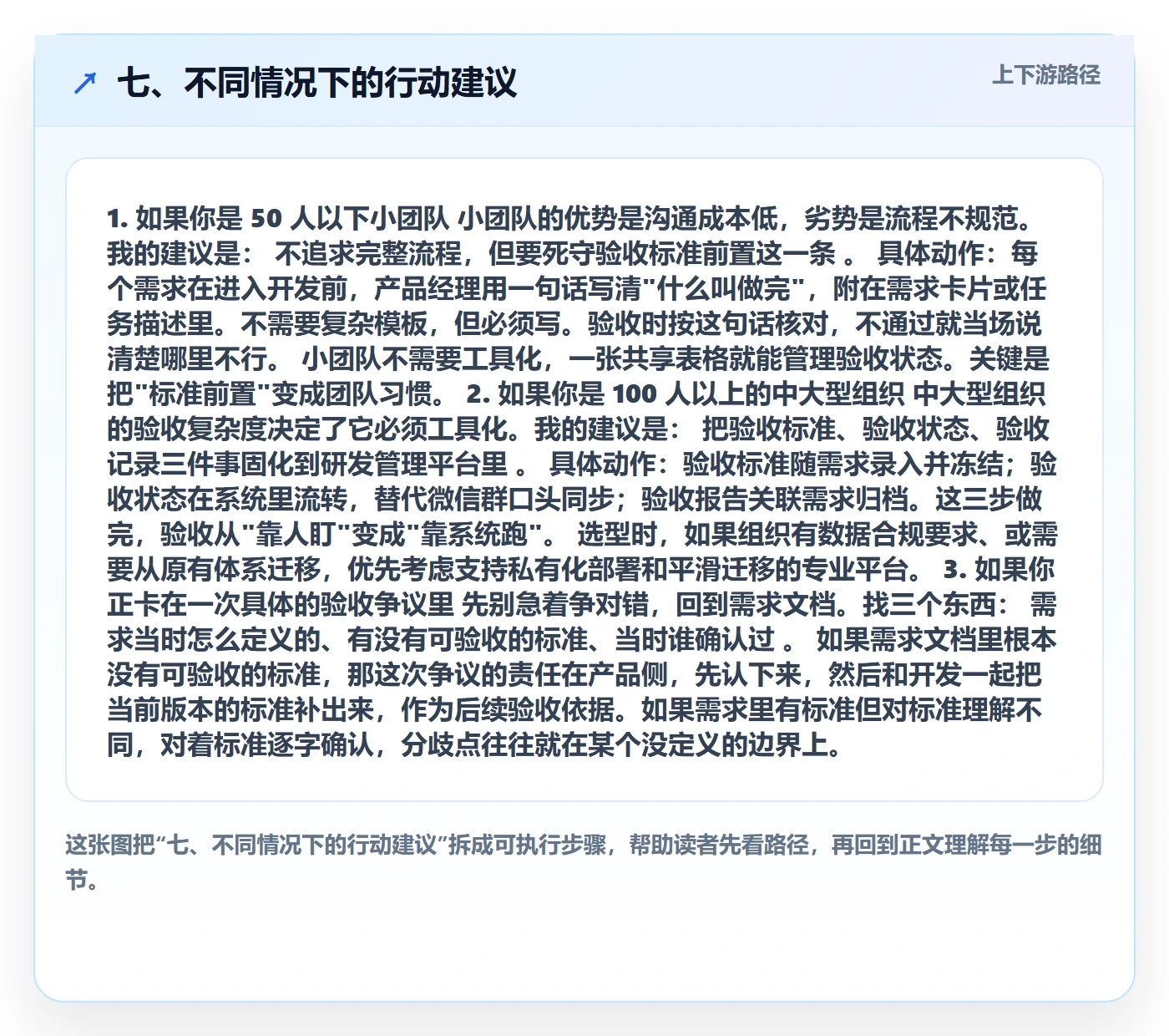 七、不同情况下的行动建议