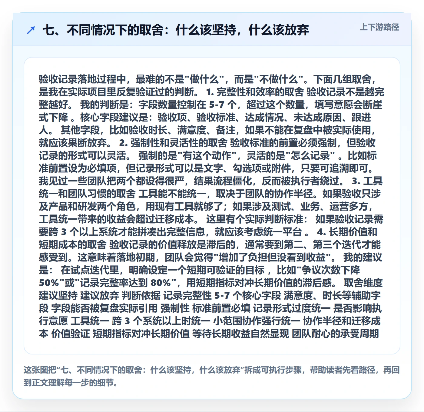 七、不同情况下的取舍:什么该坚持,什么该放弃