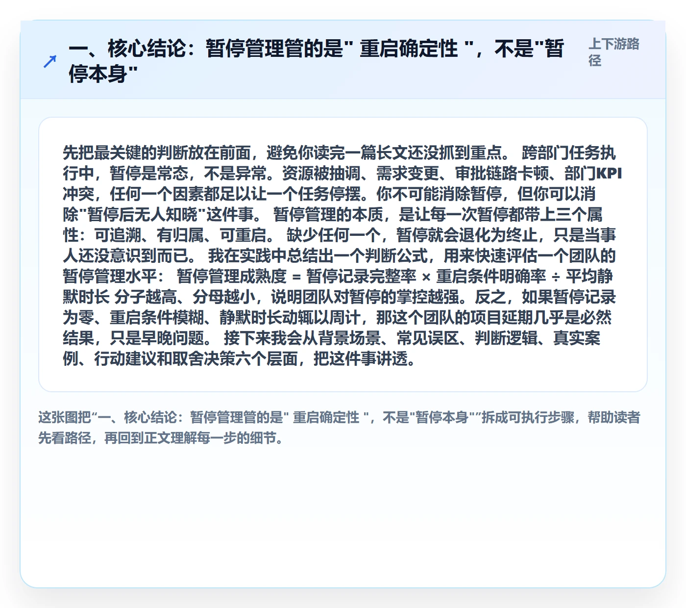 暂停管理指南：跨部门团队如何做好任务执行，实操方法全流程