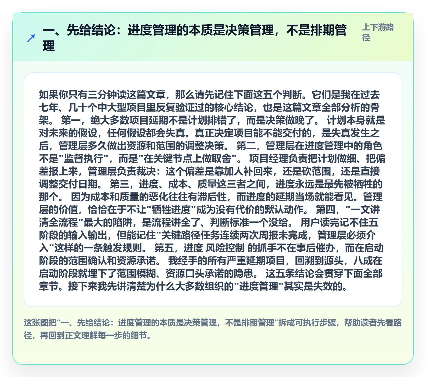 进度管理项目进度全流程：管理层风险控制与一文讲清