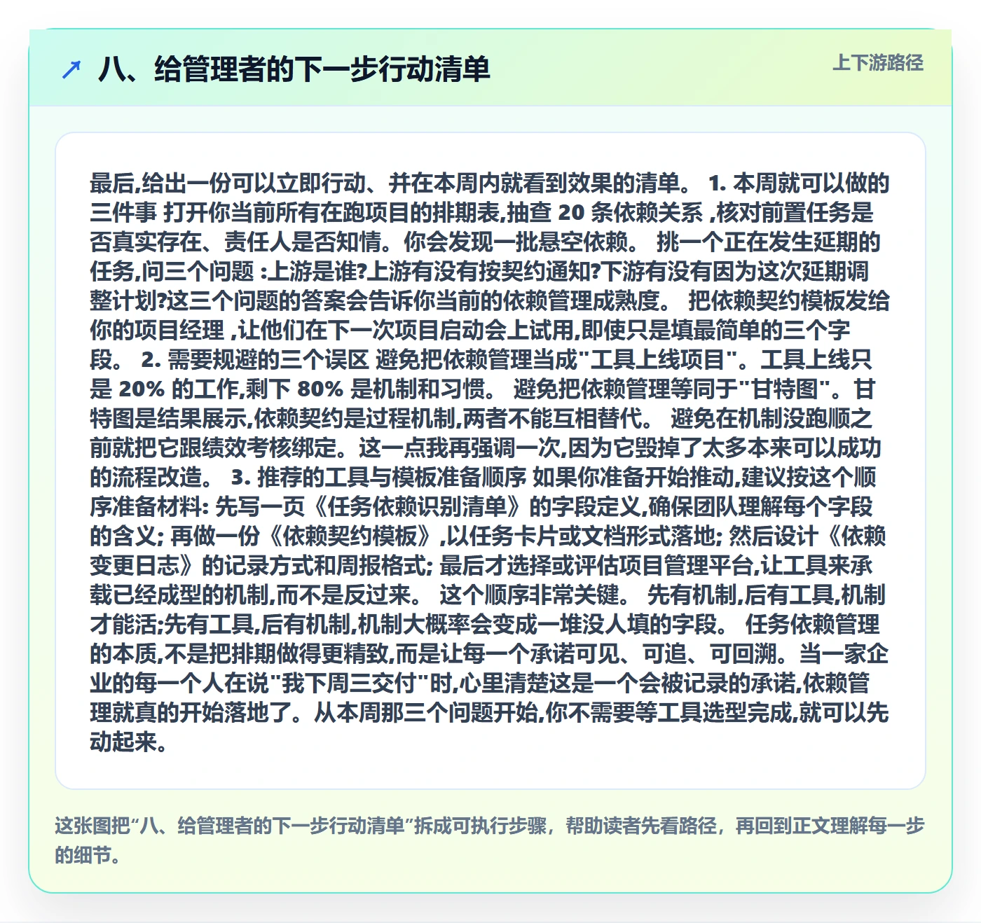 八、给管理者的下一步行动清单