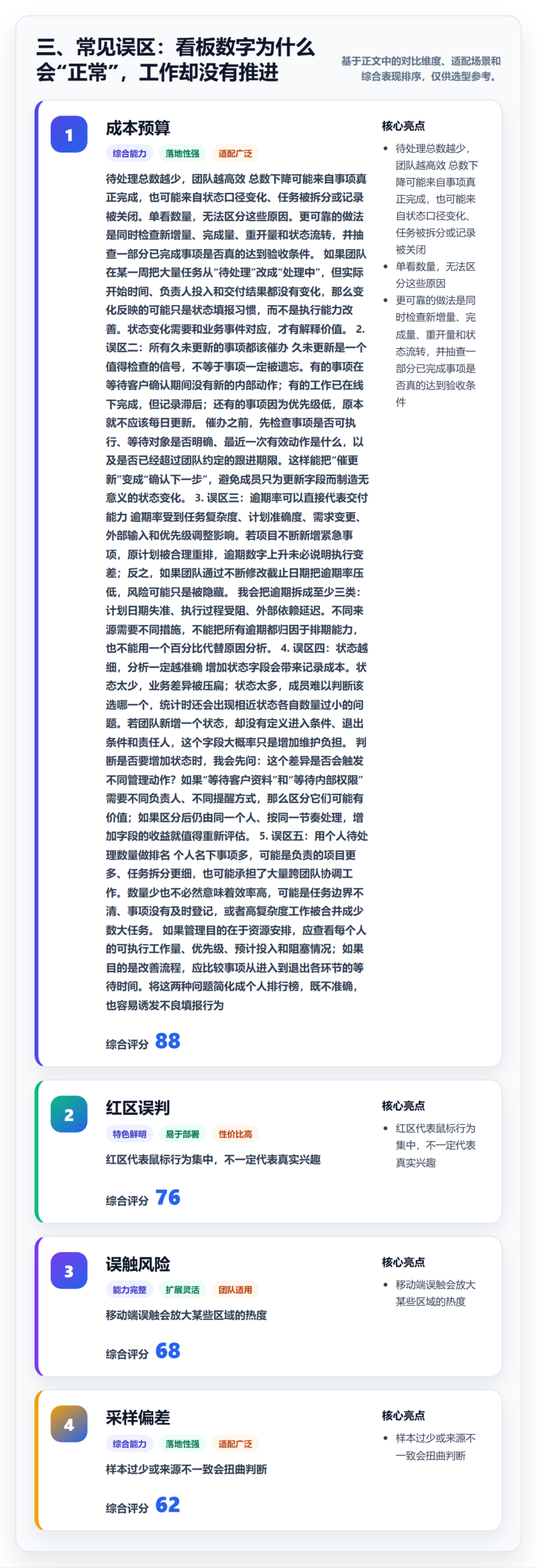 三、常见误区:看板数字为什么会“正常”,工作却没有推进