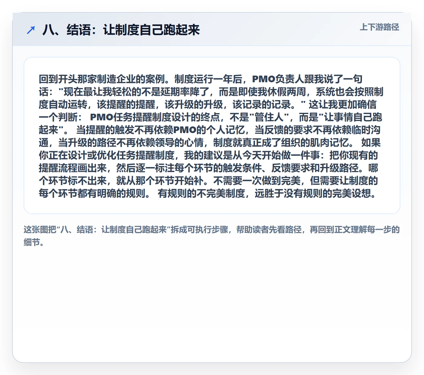 八、结语:让制度自己跑起来