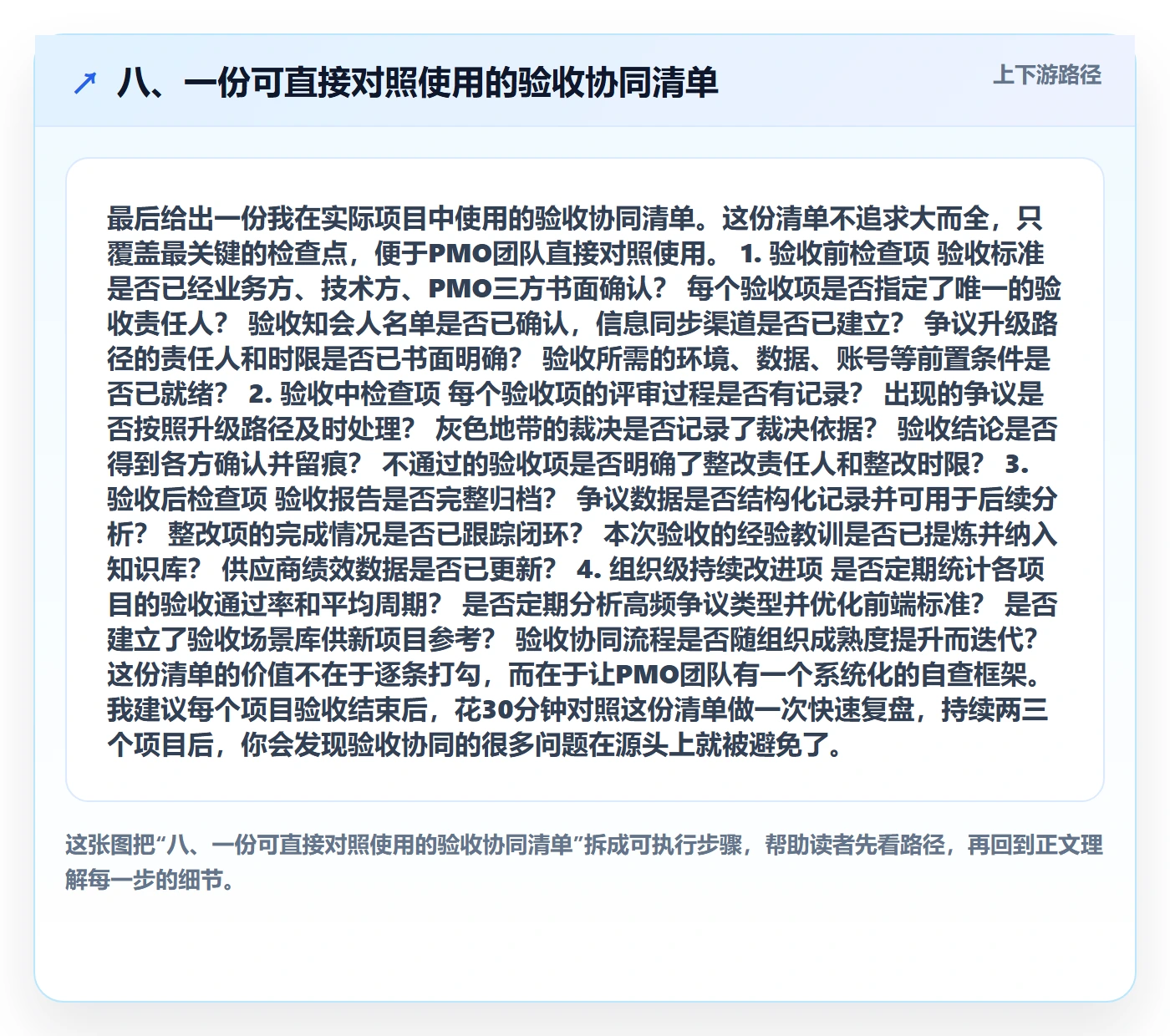 八、一份可直接对照使用的验收协同清单