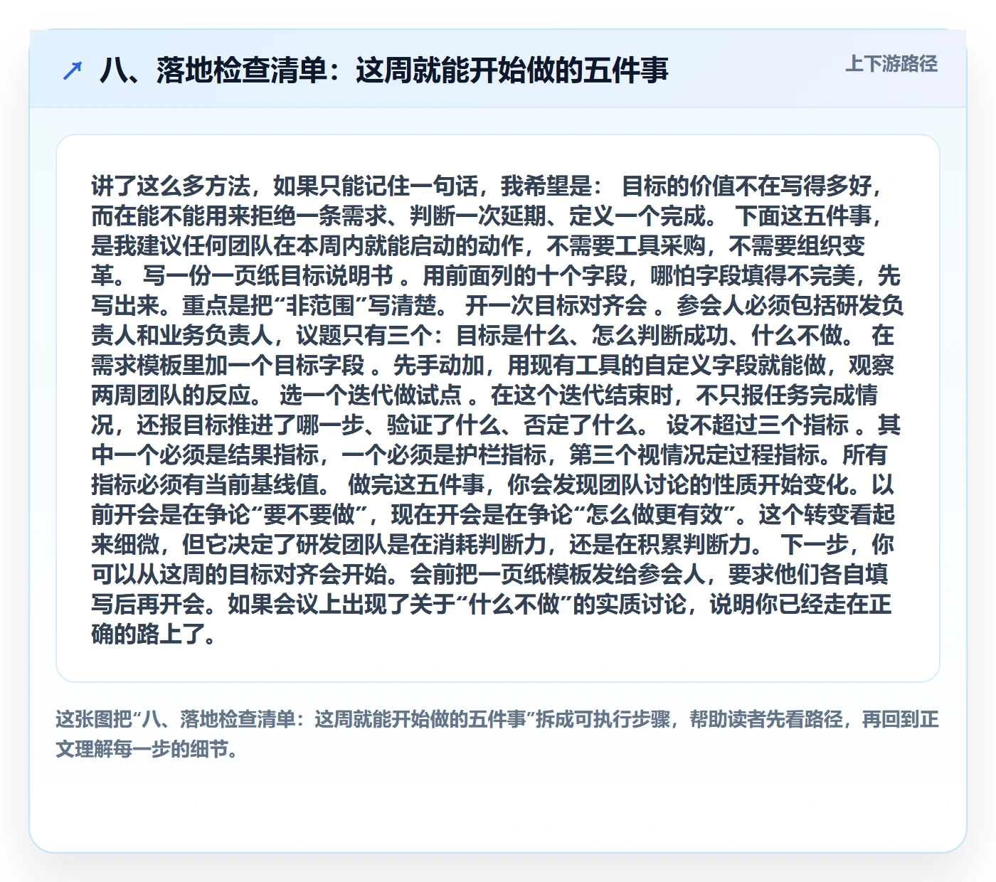 八、落地检查清单:这周就能开始做的五件事