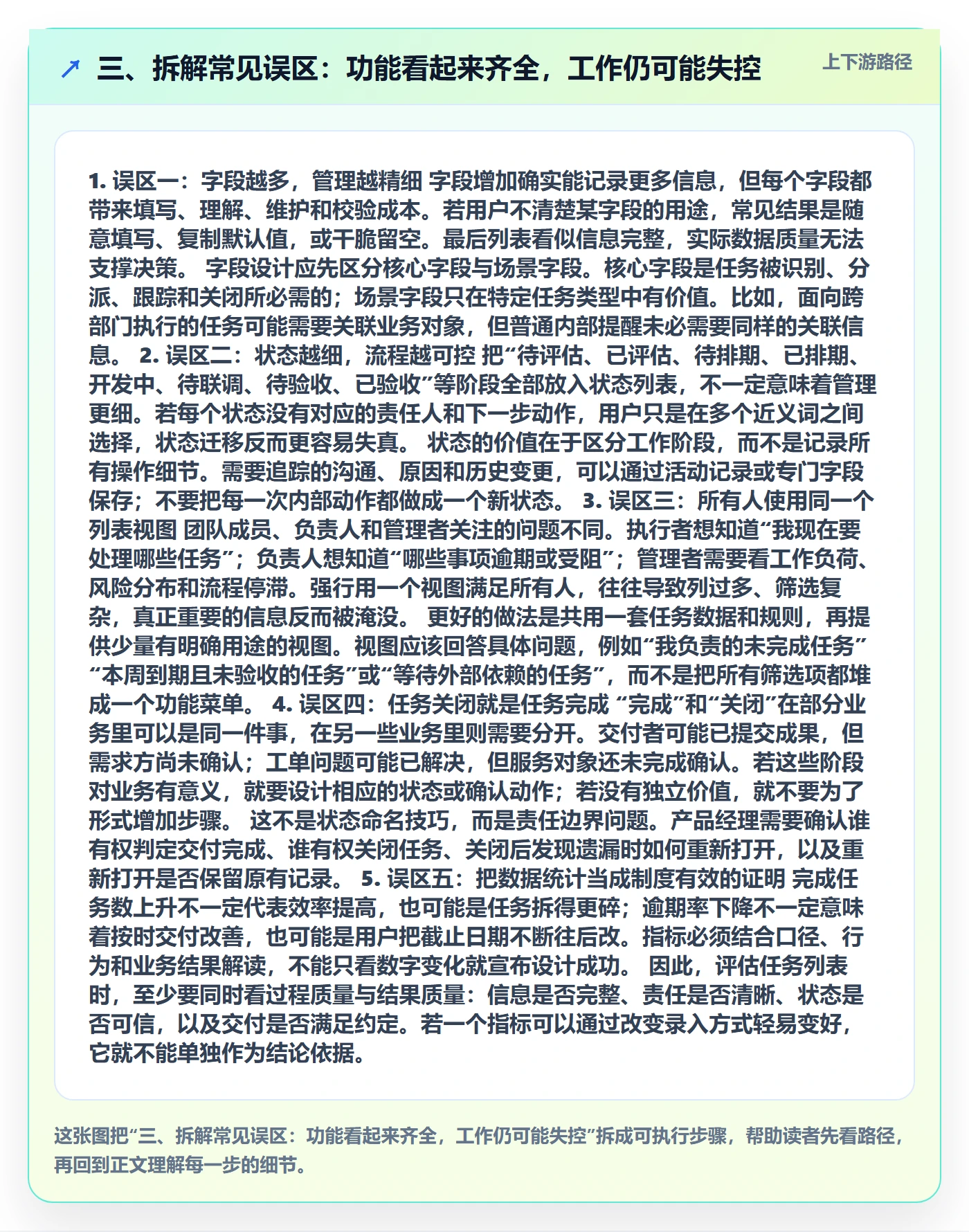三、拆解常见误区:功能看起来齐全,工作仍可能失控